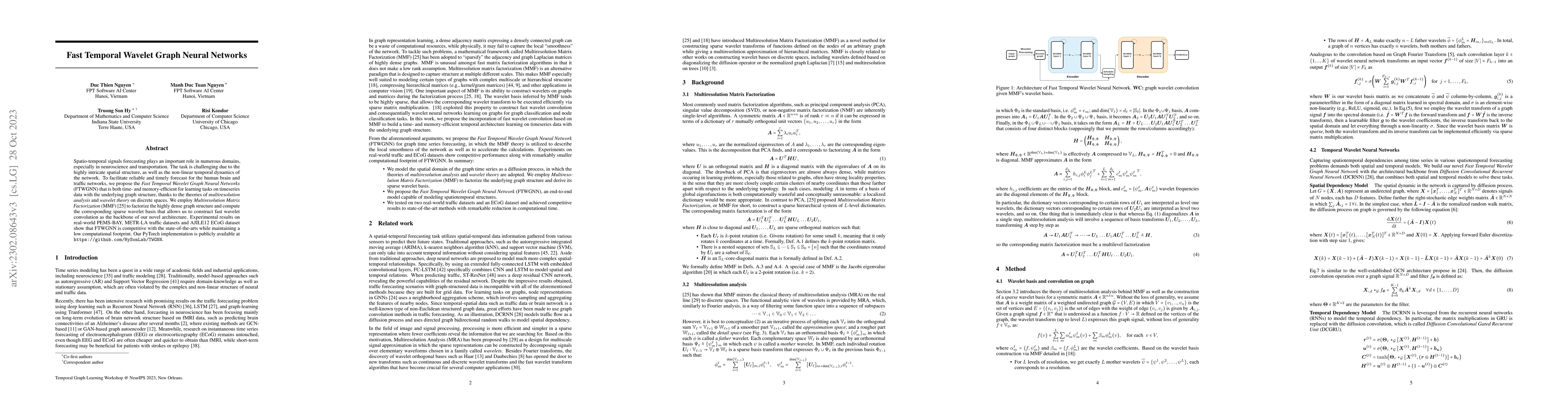 Thumbnail for Fast Temporal Wavelet Graph Neural Networks