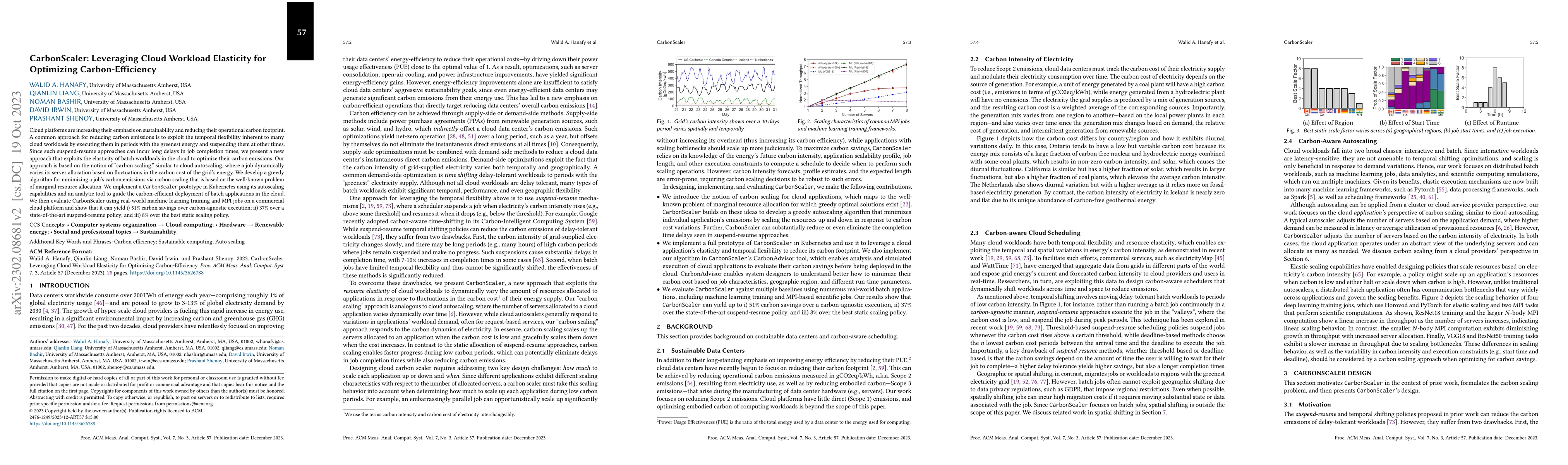 Thumbnail for CarbonScaler: Leveraging Cloud Workload Elasticity for Optimizing
  Carbon-Efficiency