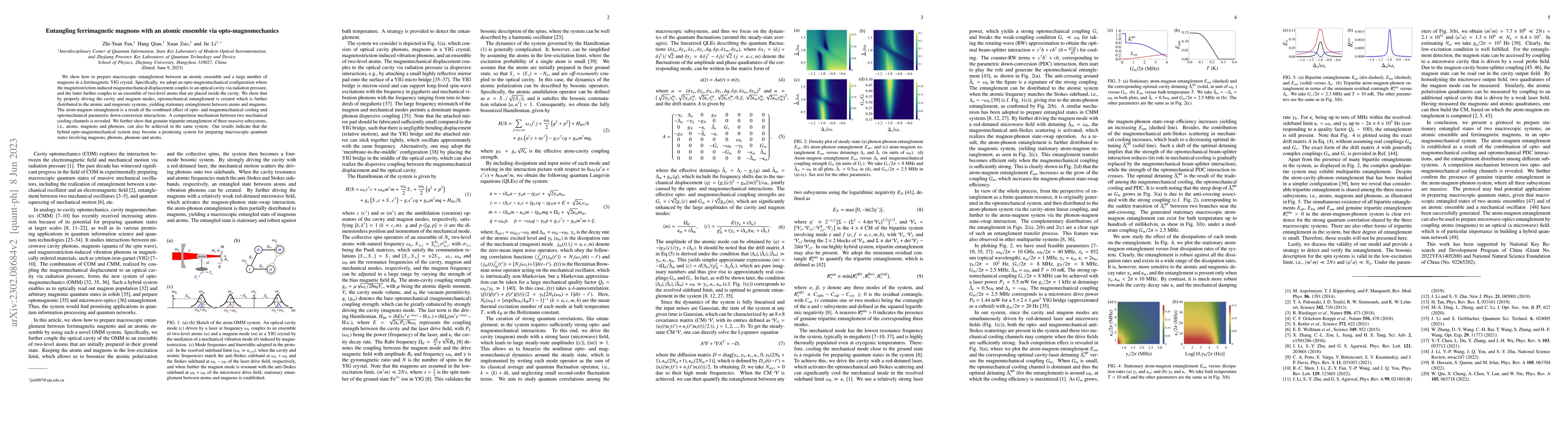 Thumbnail for Entangling ferrimagnetic magnons with an atomic ensemble via
  opto-magnomechanics