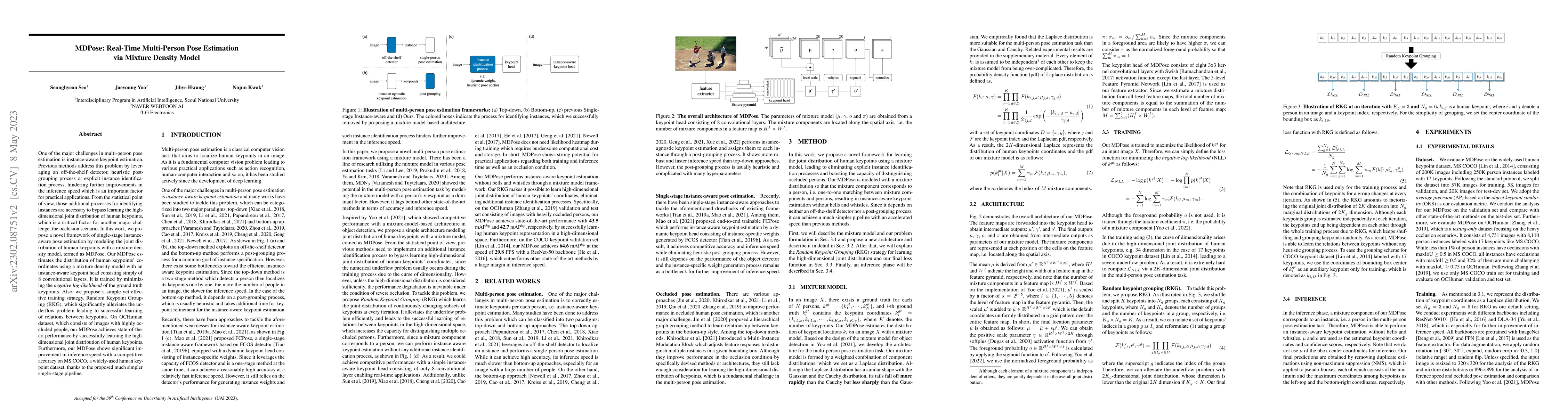 Thumbnail for MDPose: Real-Time Multi-Person Pose Estimation via Mixture Density Model