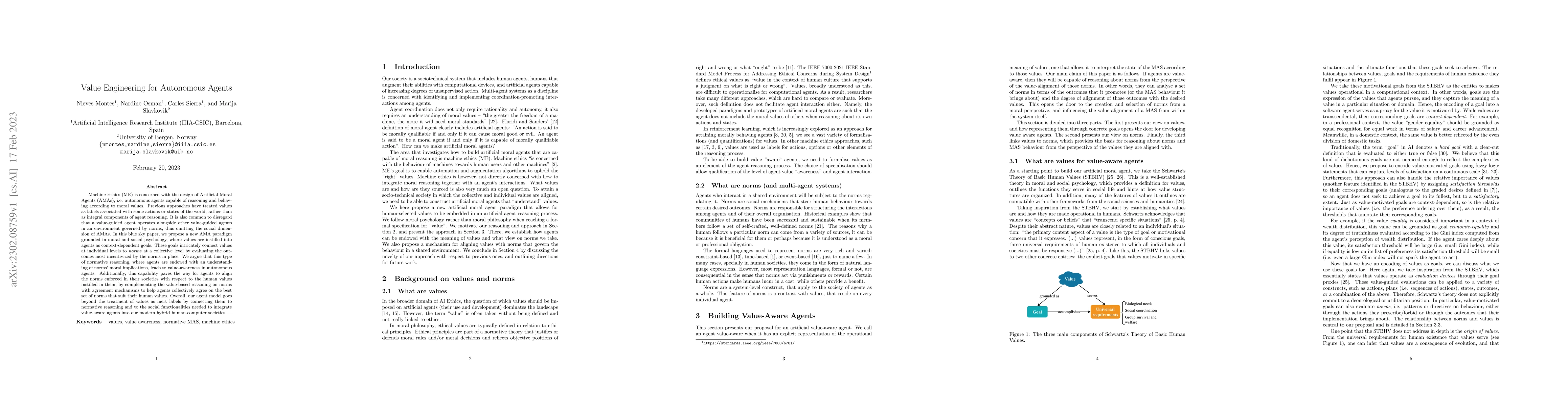 Thumbnail for Value Engineering for Autonomous Agents