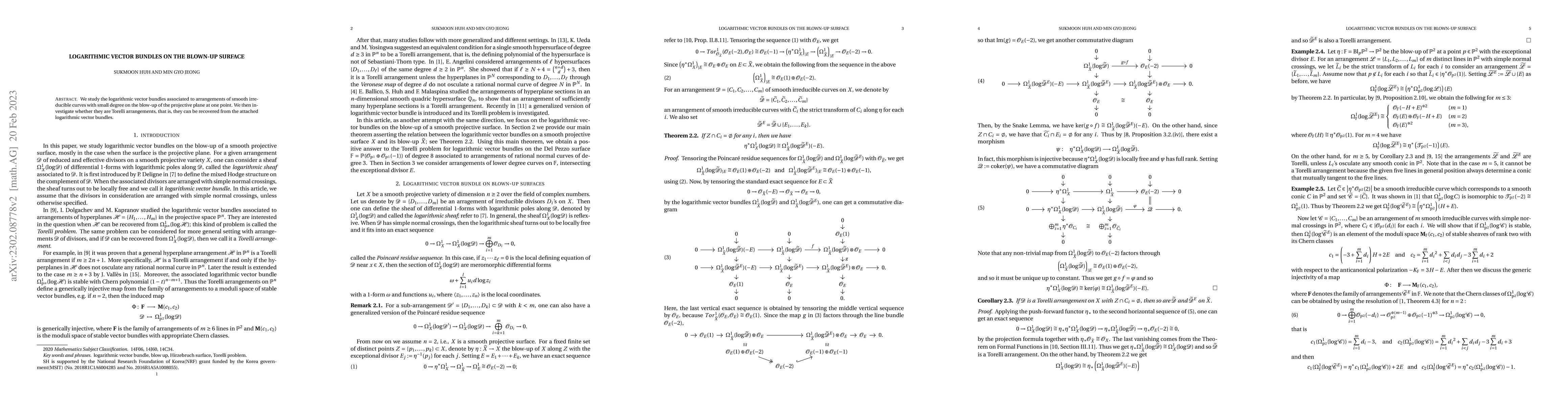 Thumbnail for Logarithmic vector bundles on the blown-up surface