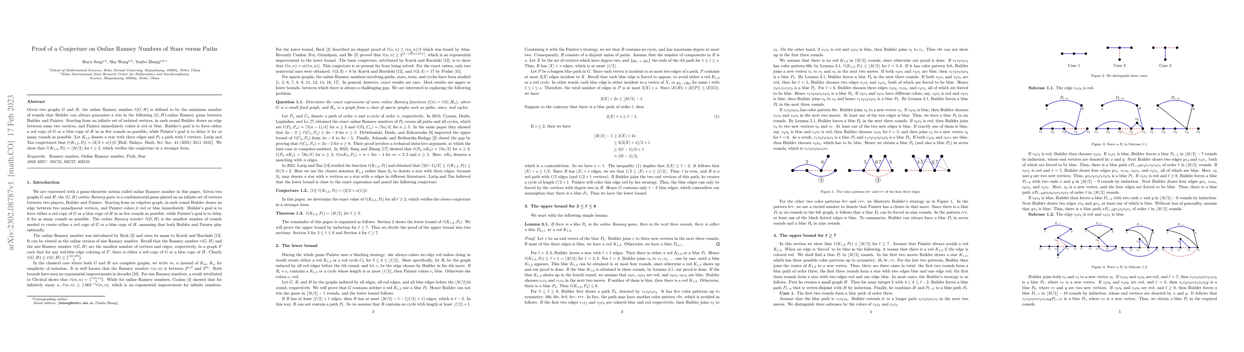 Thumbnail for Proof of a Conjecture on Online Ramsey Numbers of Stars versus Paths