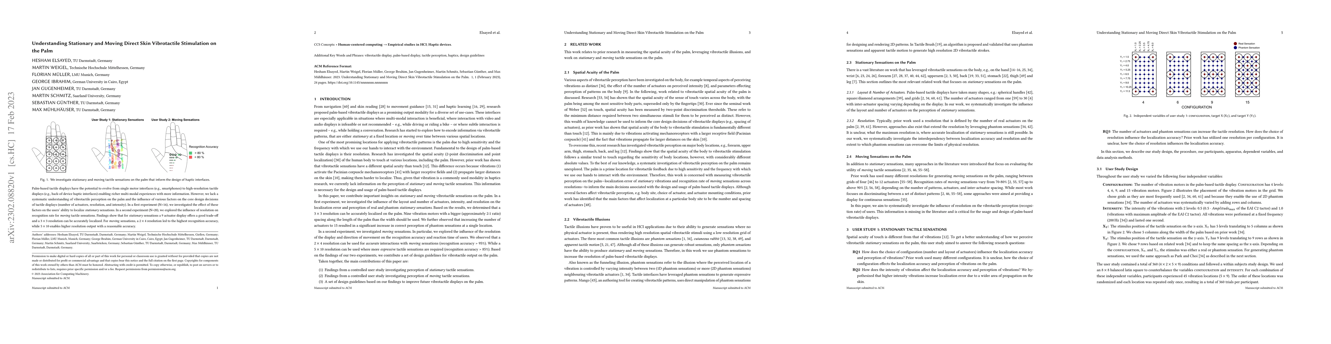 Thumbnail for Understanding Stationary and Moving Direct Skin Vibrotactile Stimulation
  on the Palm