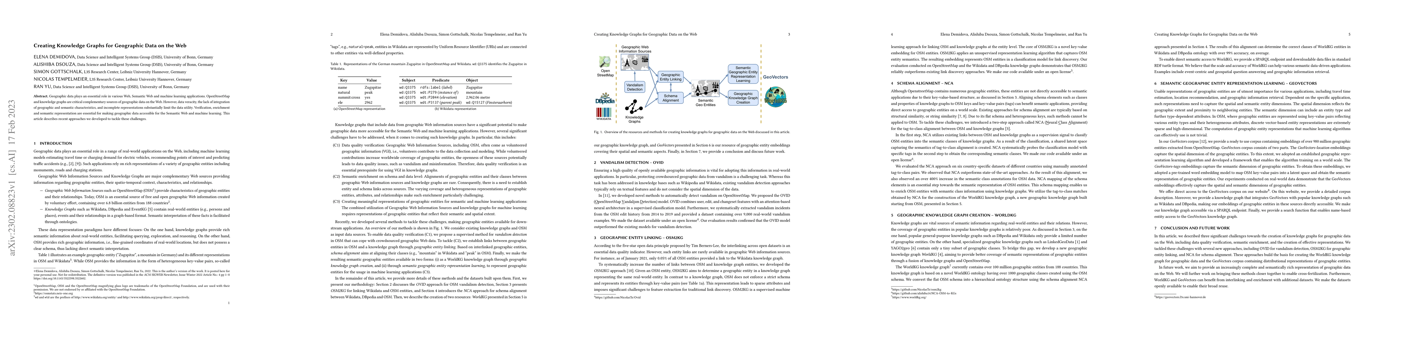 Thumbnail for Creating Knowledge Graphs for Geographic Data on the Web
