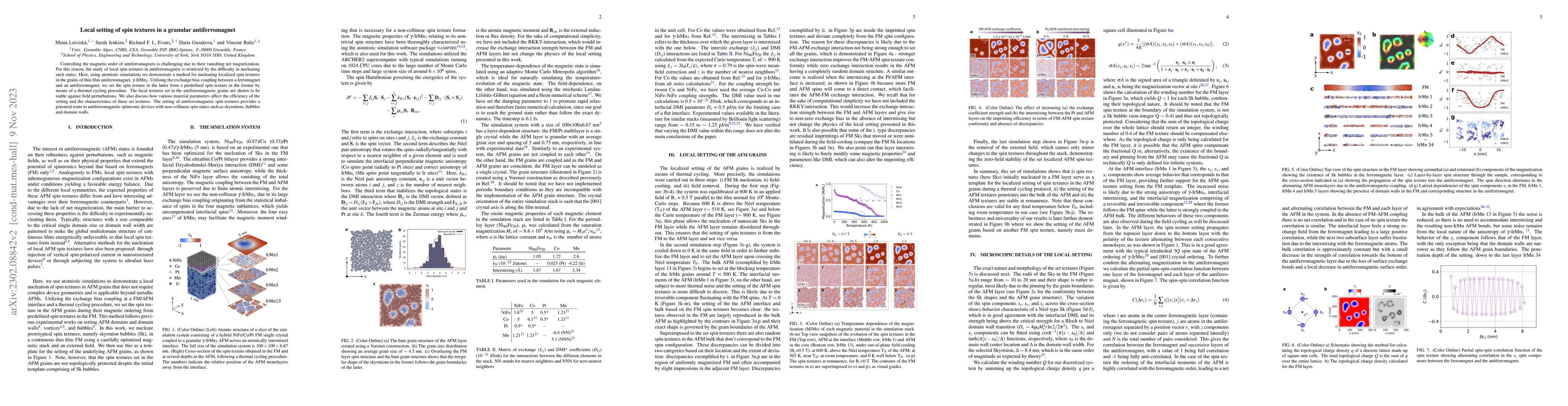 Thumbnail for Local setting of spin textures in a granular antiferromagnet