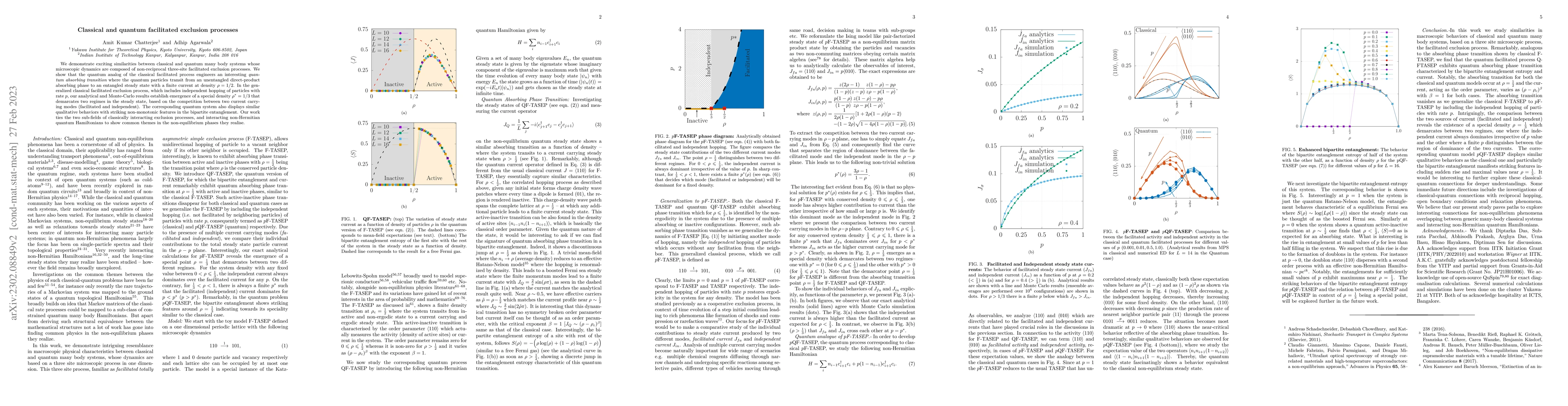 Thumbnail for Classical and quantum facilitated exclusion processes