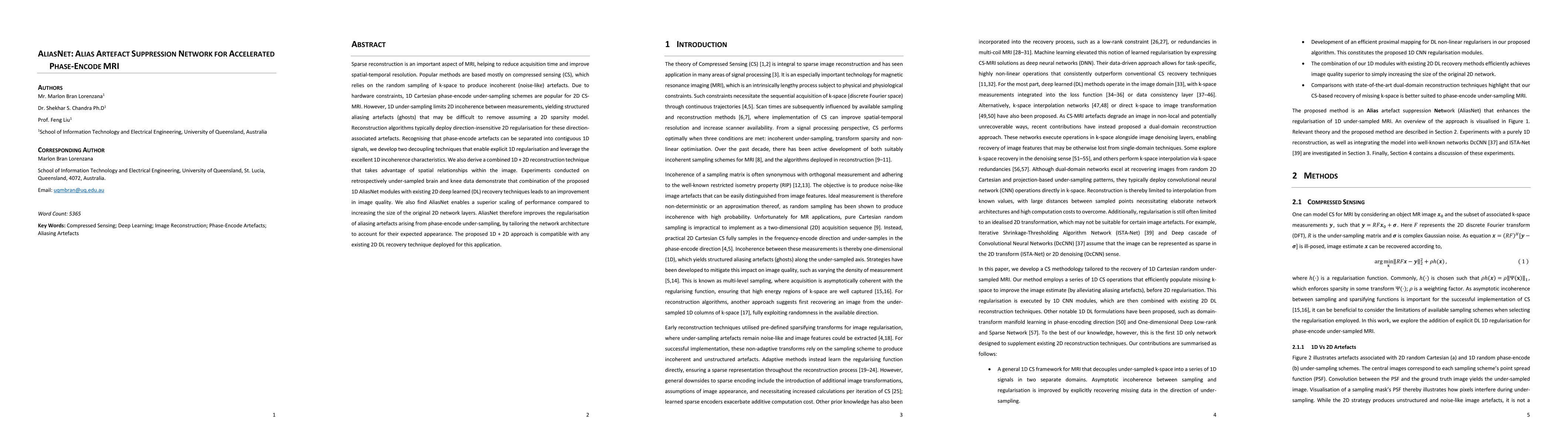 Thumbnail for AliasNet: Alias Artefact Suppression Network for Accelerated
  Phase-Encode MRI