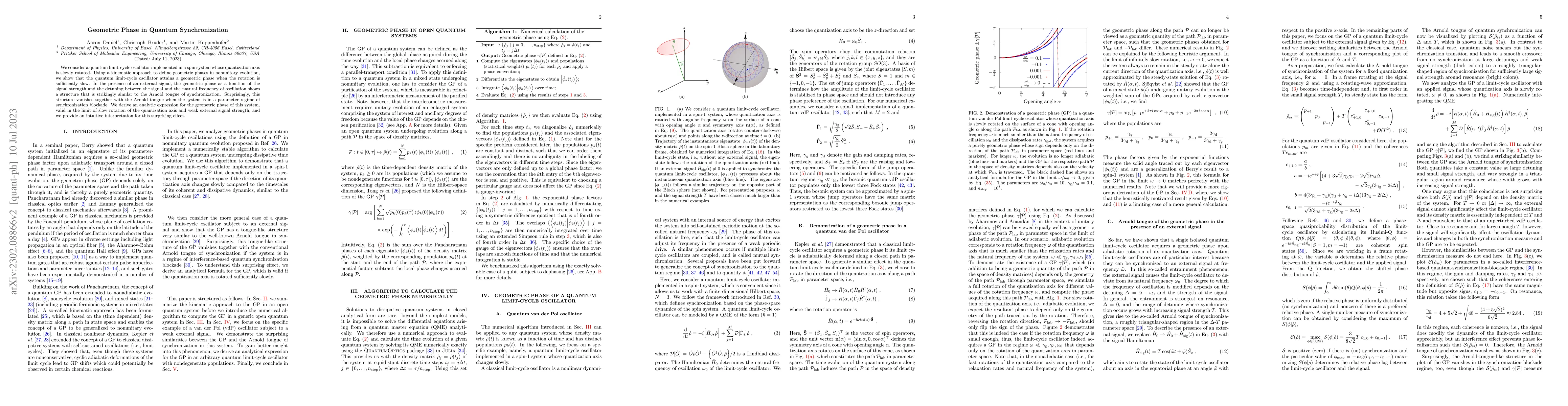 Thumbnail for Geometric Phase in Quantum Synchronization