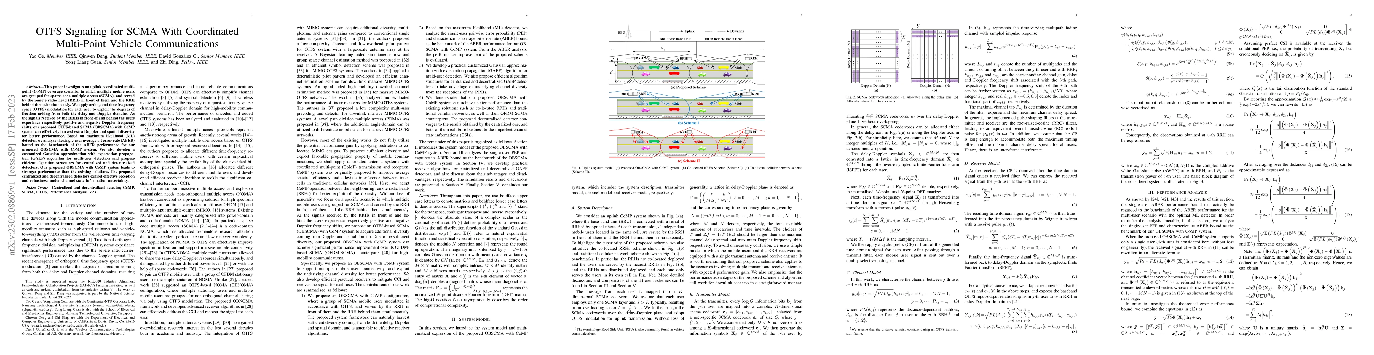 Thumbnail for OTFS Signaling for SCMA With Coordinated Multi-Point Vehicle
  Communications