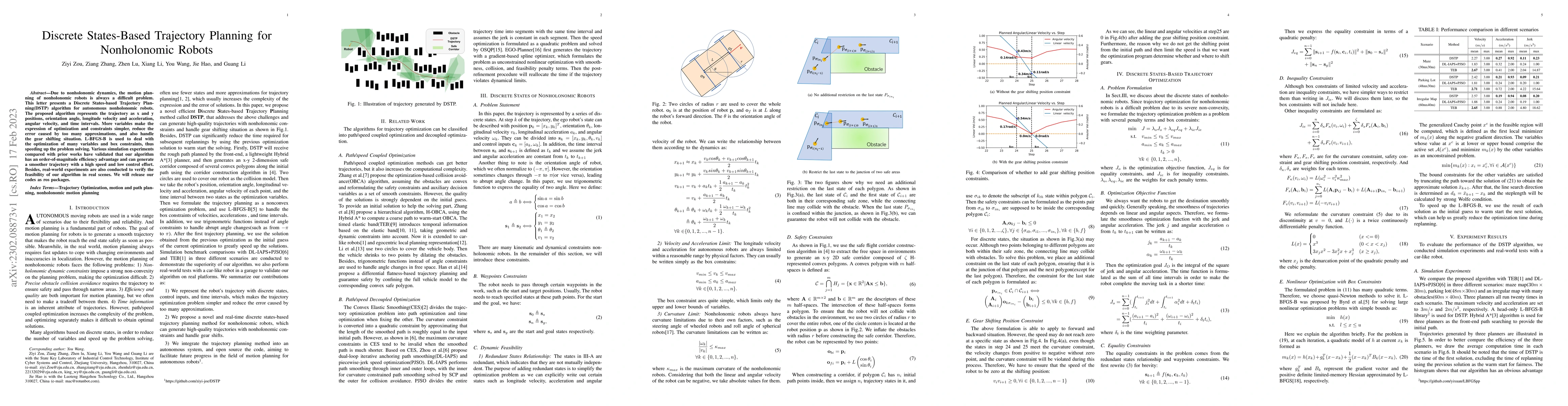 Thumbnail for Discrete States-Based Trajectory Planning for Nonholonomic Robots