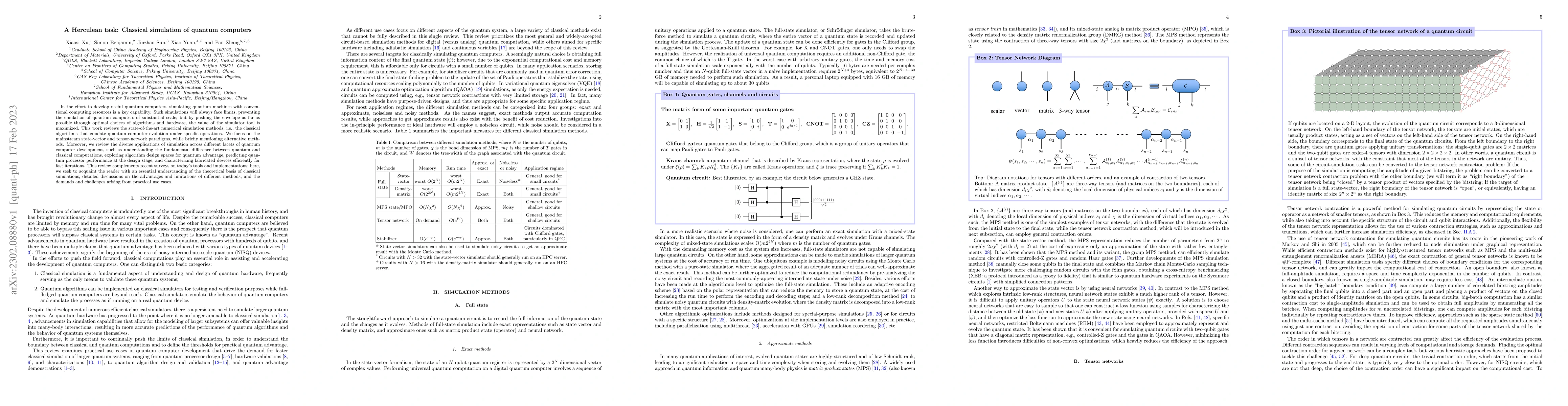 Thumbnail for A Herculean task: Classical simulation of quantum computers