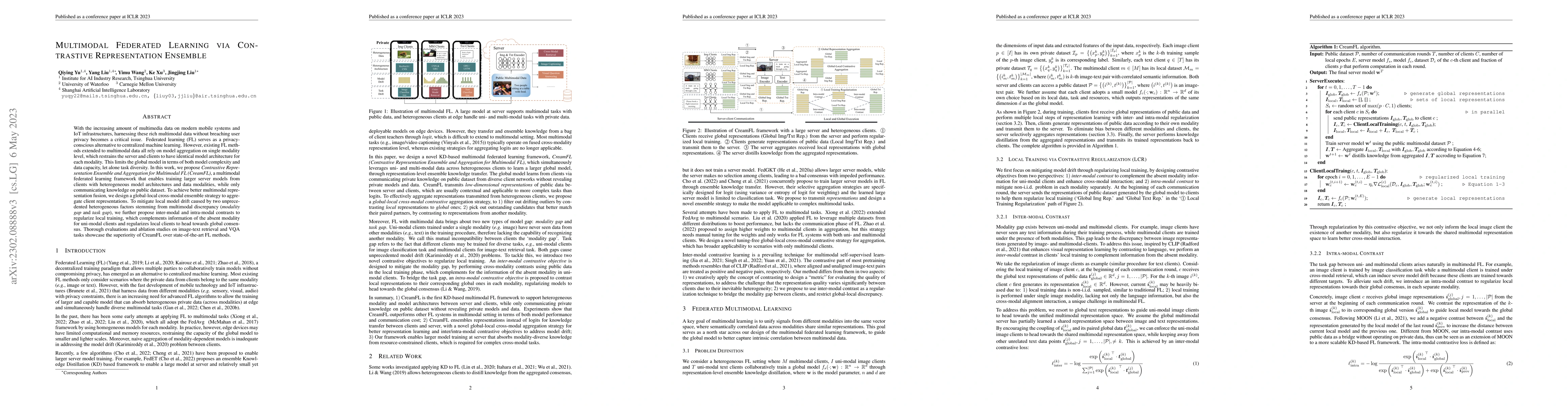 Thumbnail for Multimodal Federated Learning via Contrastive Representation Ensemble