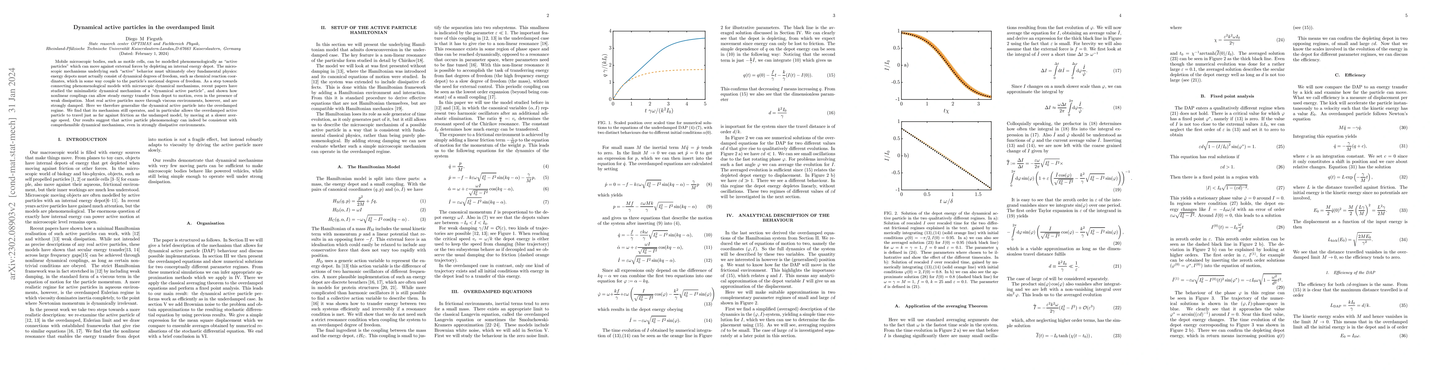 Thumbnail for Dynamical active particles in the overdamped limit