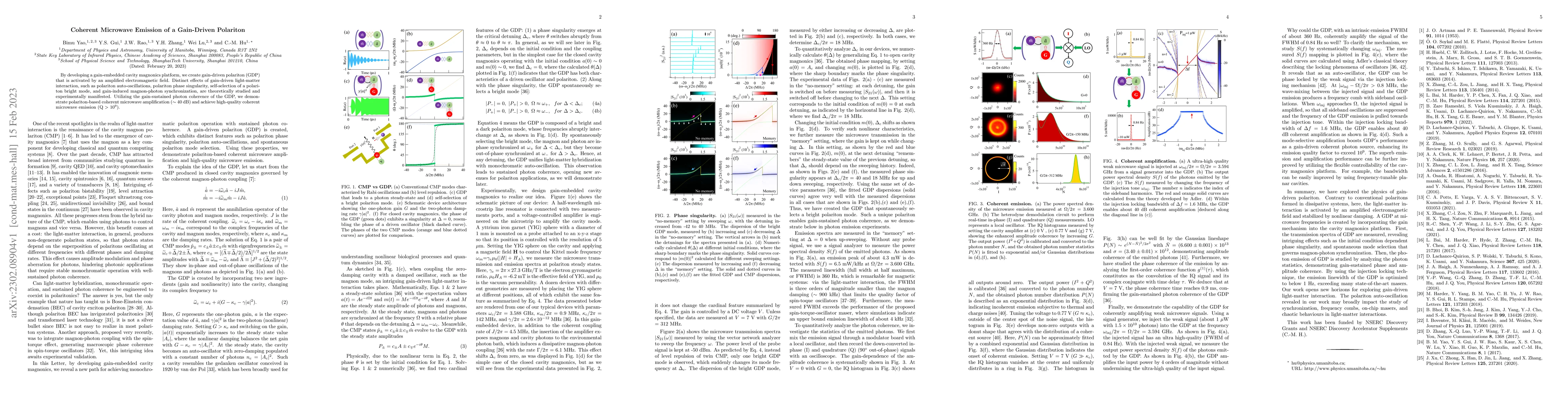 Thumbnail for Coherent Microwave Emission of a Gain-Driven Polariton