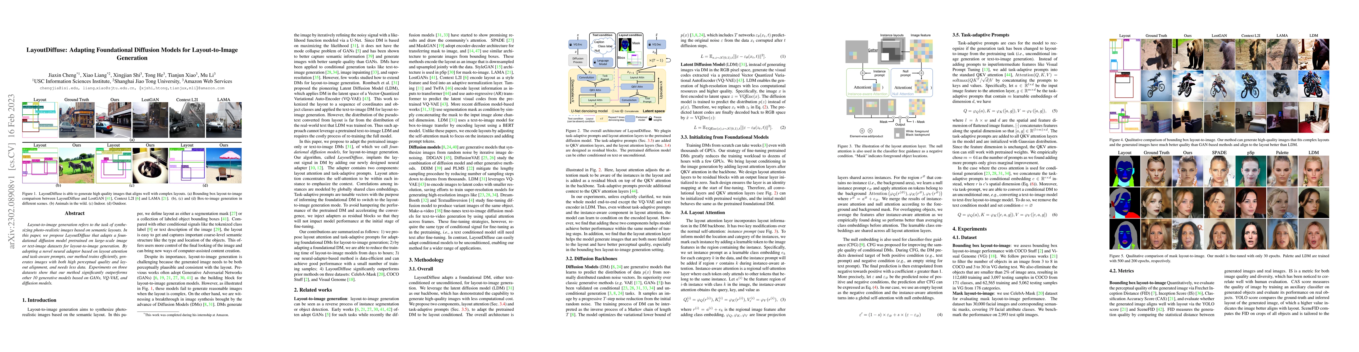 Thumbnail for LayoutDiffuse: Adapting Foundational Diffusion Models for
  Layout-to-Image Generation