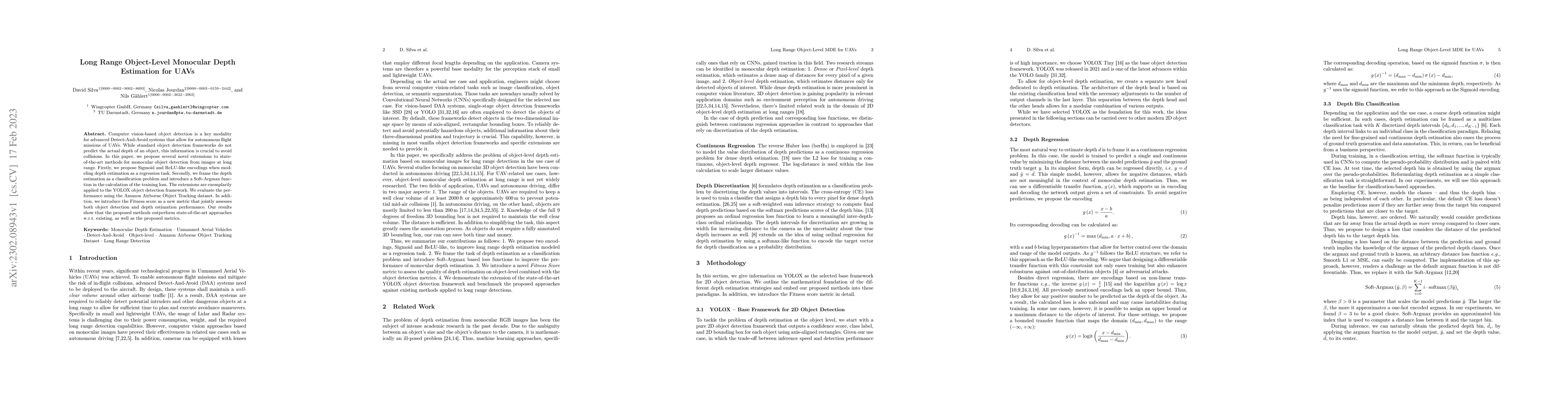 Thumbnail for Long Range Object-Level Monocular Depth Estimation for UAVs