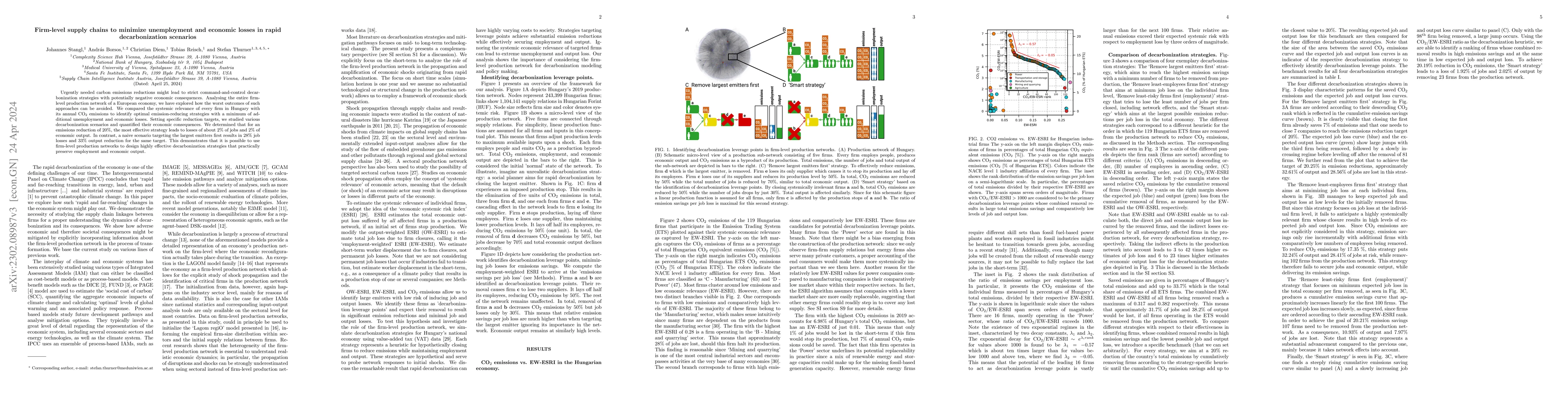 Thumbnail for Firm-level supply chains to minimize unemployment and economic losses in
  rapid decarbonization scenarios