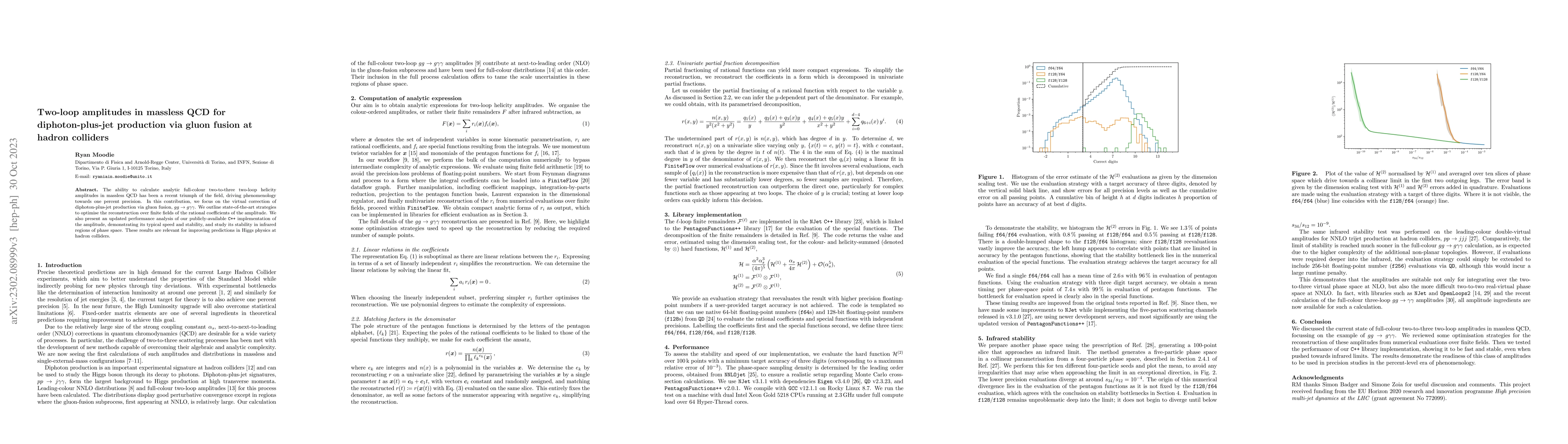 Thumbnail for Two-loop amplitudes in massless QCD for diphoton-plus-jet production via
  gluon fusion at hadron colliders