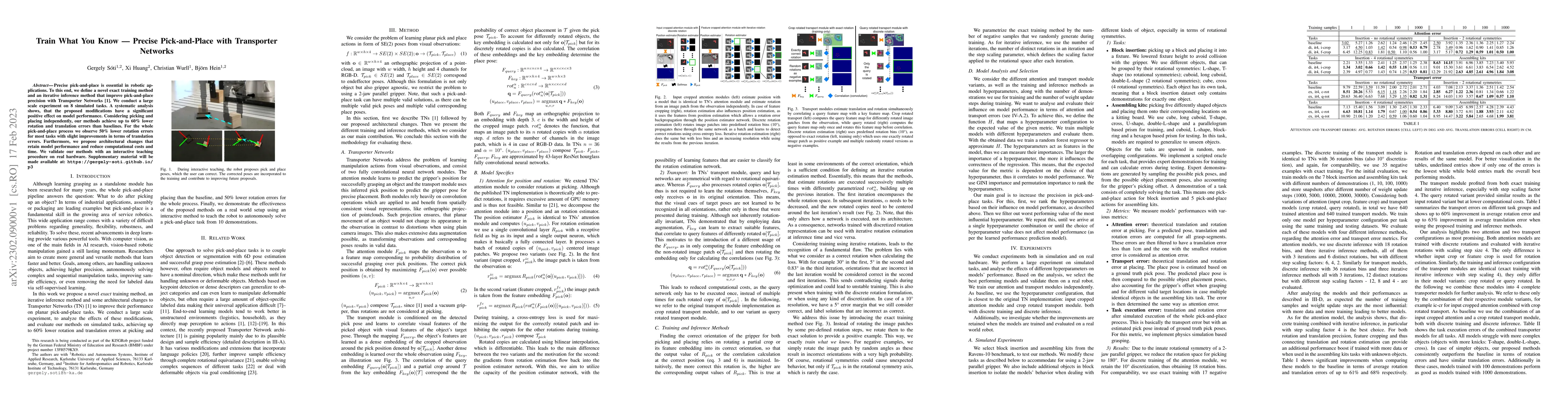 Thumbnail for Train What You Know -- Precise Pick-and-Place with Transporter Networks