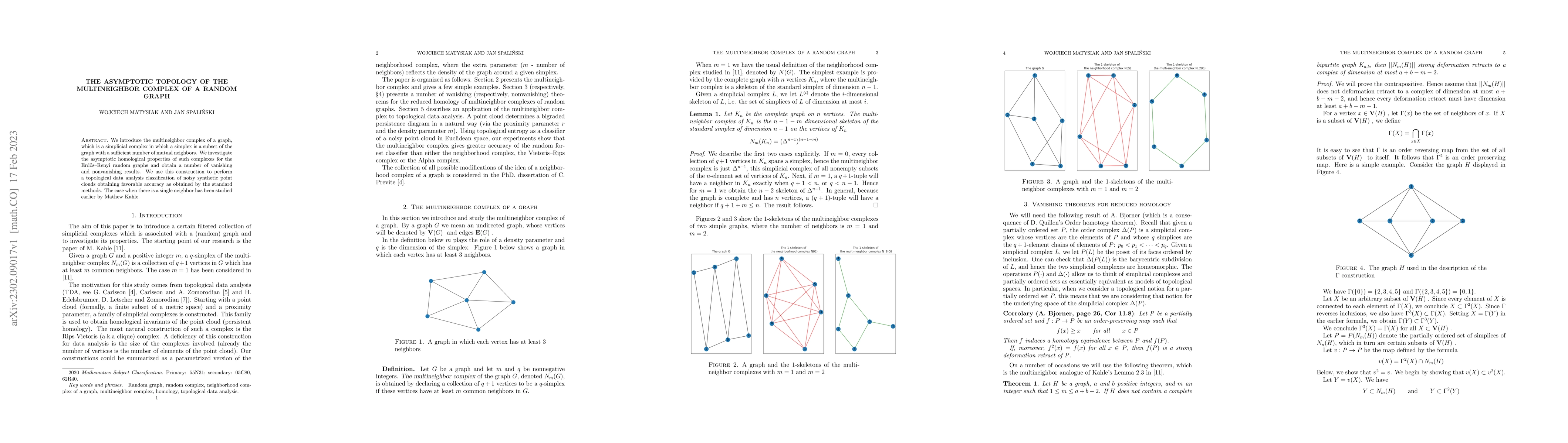 Thumbnail for The asymptotic topology of the multineighbor complex of a random graph