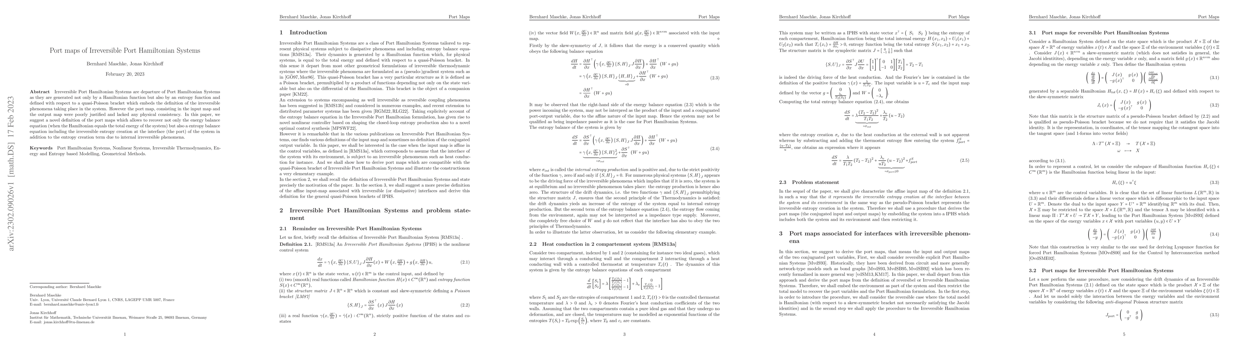 Thumbnail for Port maps of Irreversible Port Hamiltonian Systems