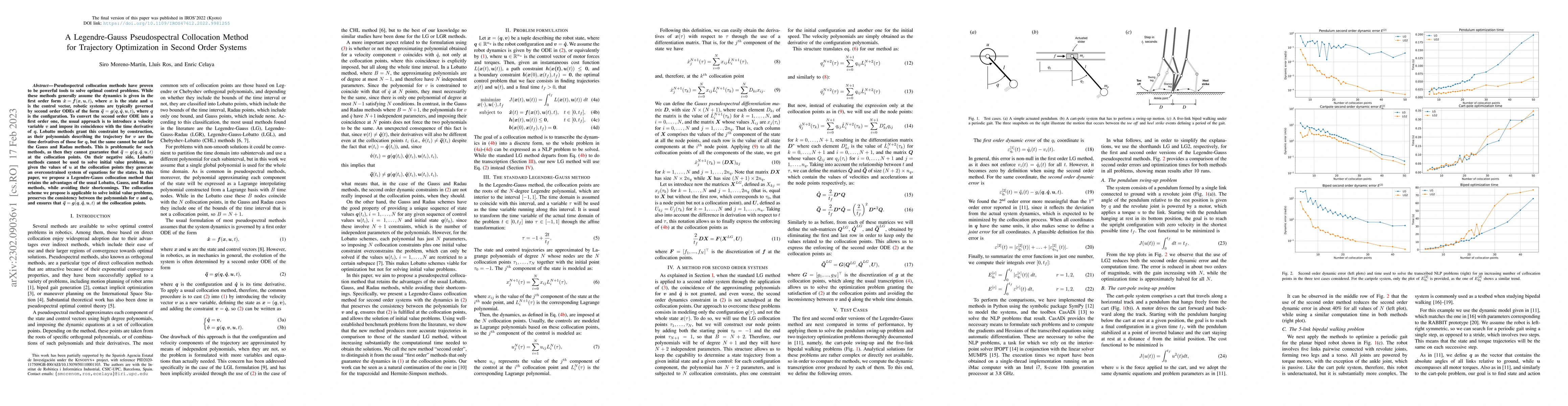 Thumbnail for A Legendre-Gauss Pseudospectral Collocation Method for Trajectory
  Optimization in Second Order Systems
