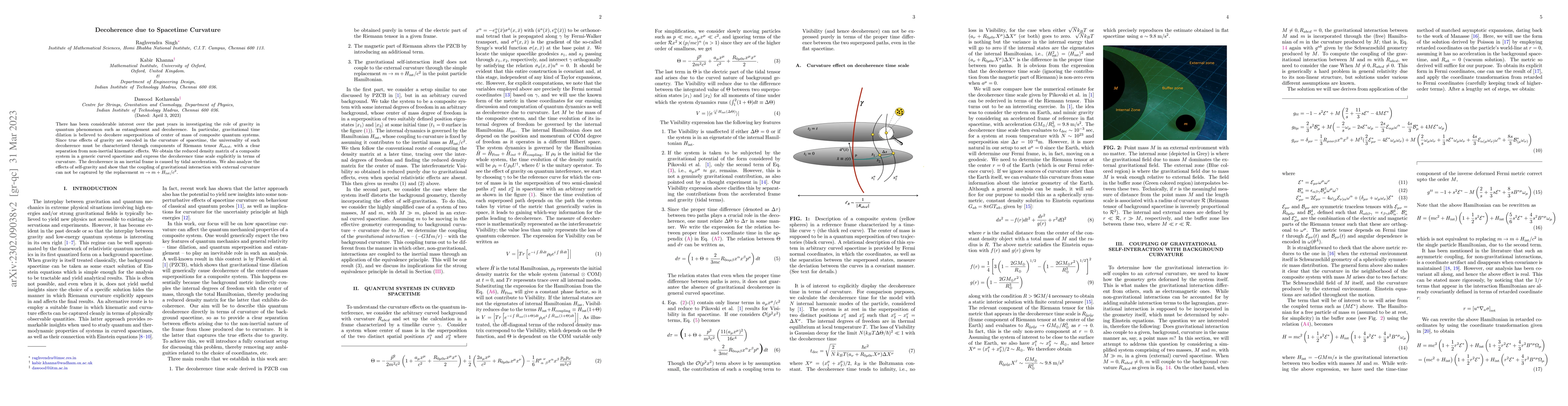 Thumbnail for Decoherence due to Spacetime Curvature