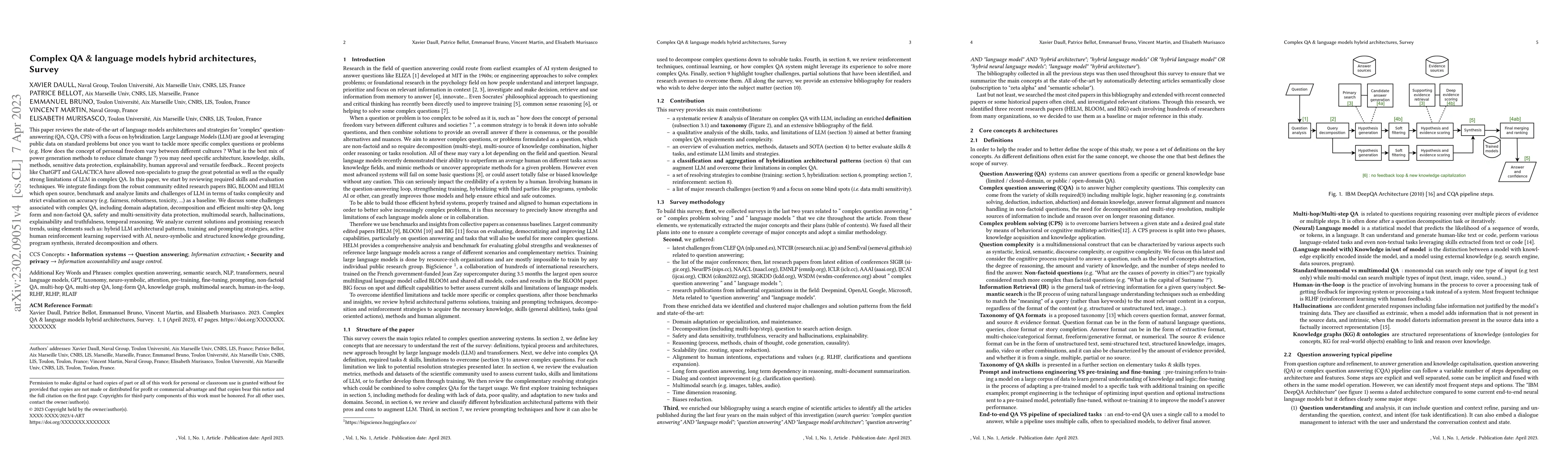 Thumbnail for Complex QA and language models hybrid architectures, Survey