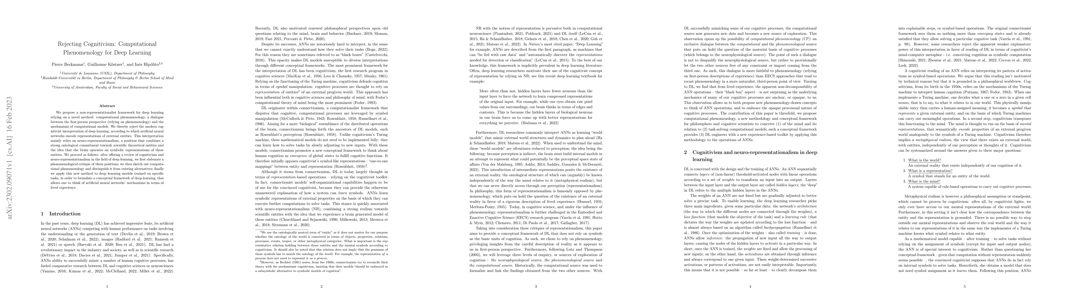 Thumbnail for Rejecting Cognitivism: Computational Phenomenology for Deep Learning