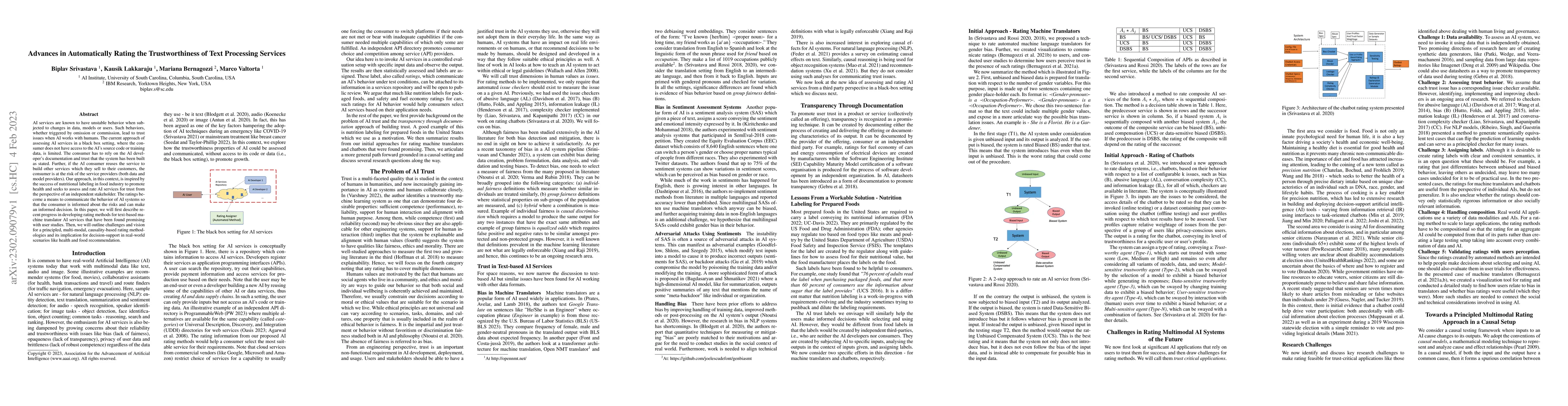 Thumbnail for Advances in Automatically Rating the Trustworthiness of Text Processing
  Services