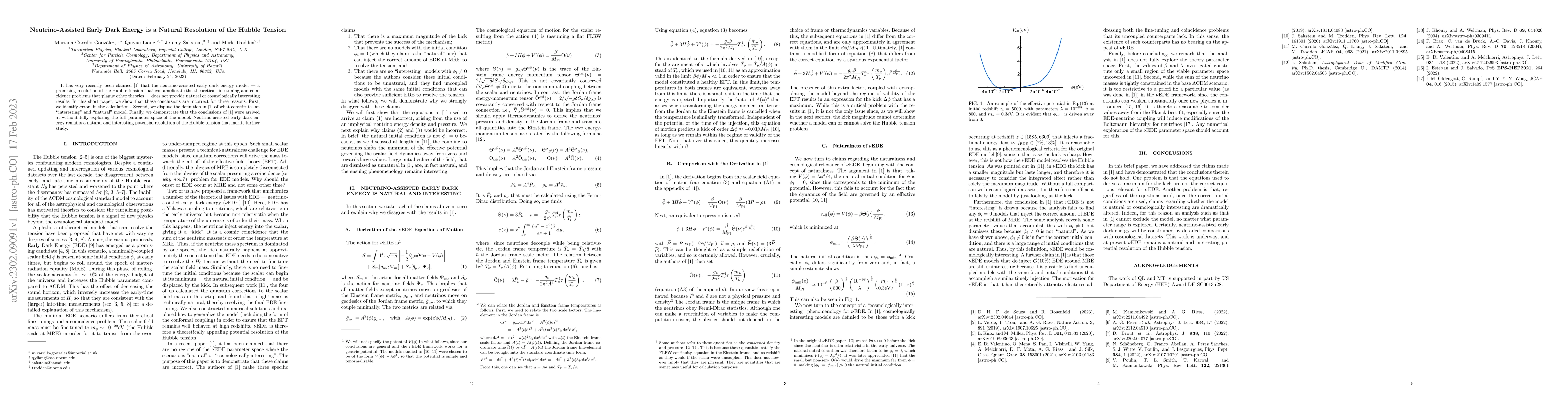 Thumbnail for Neutrino-Assisted Early Dark Energy is a Natural Resolution of the
  Hubble Tension