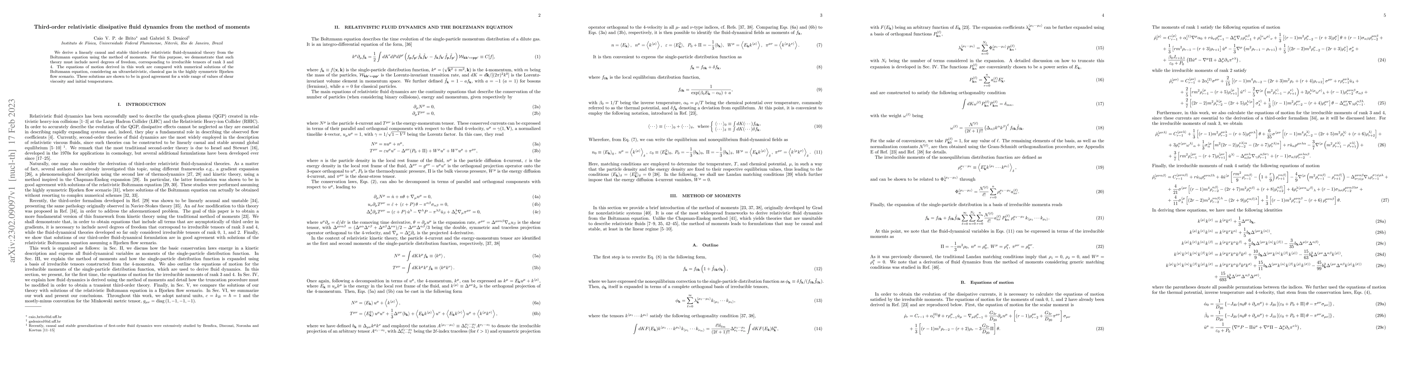 Thumbnail for Third-order relativistic dissipative fluid dynamics from the method of
  moments
