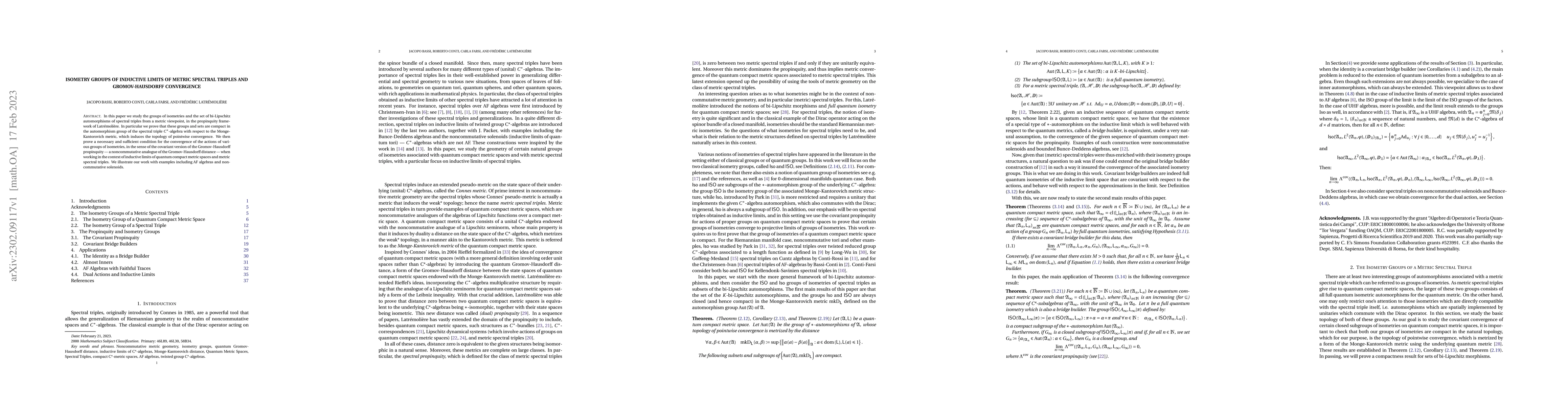 Thumbnail for Isometry groups of inductive limits of metric spectral triples and
  Gromov-Hausdorff convergence