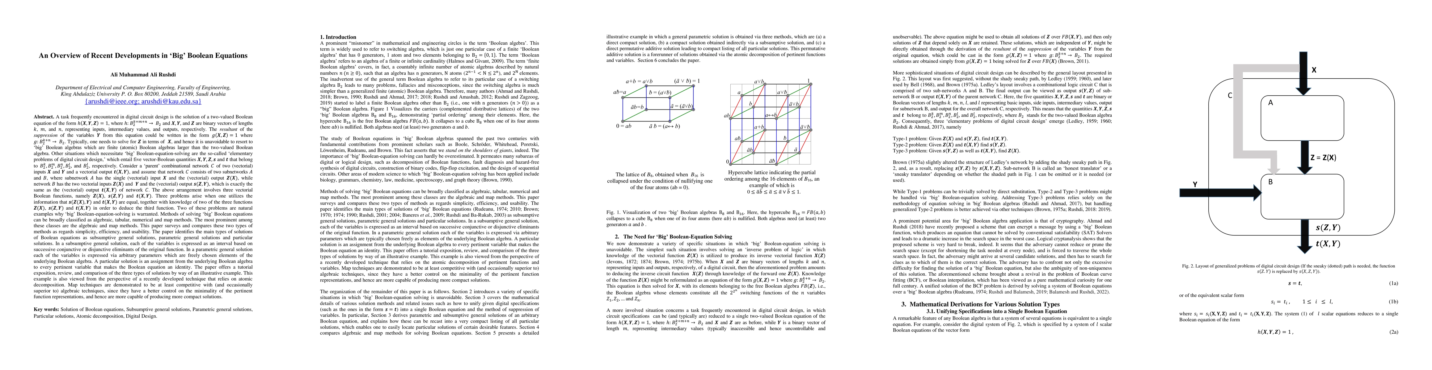 Thumbnail for An Overview of Recent Developments in Big Boolean Equations