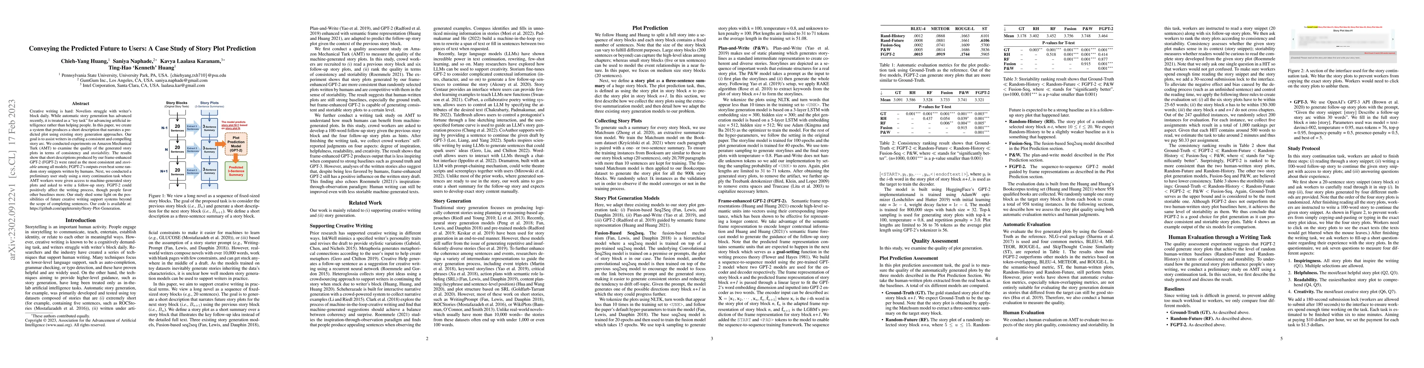 Thumbnail for Conveying the Predicted Future to Users: A Case Study of Story Plot
  Prediction