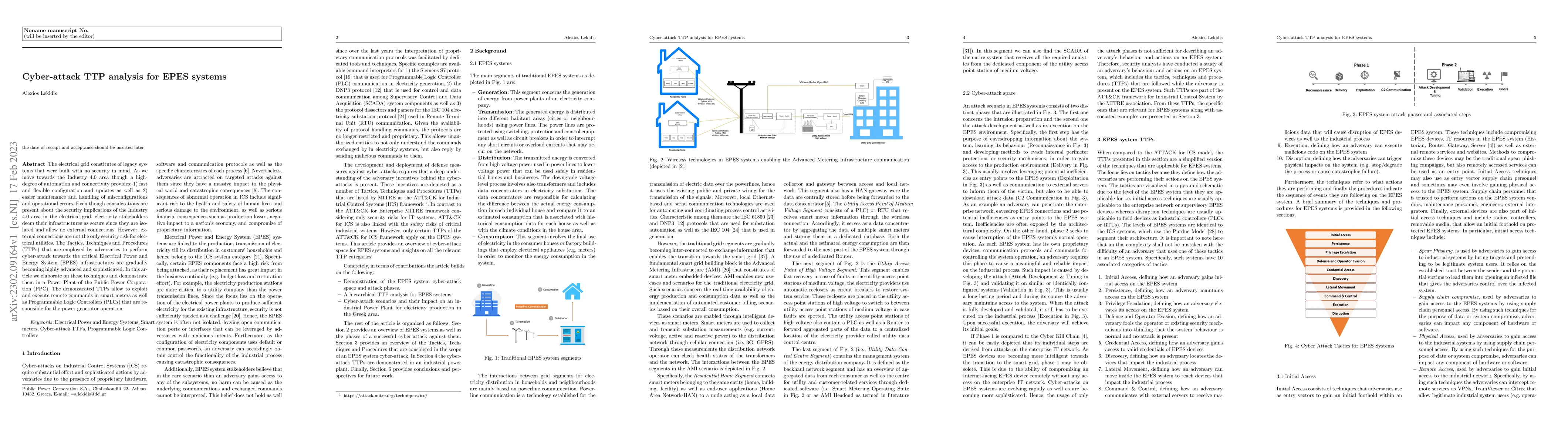 Thumbnail for Cyber-attack TTP analysis for EPES systems
