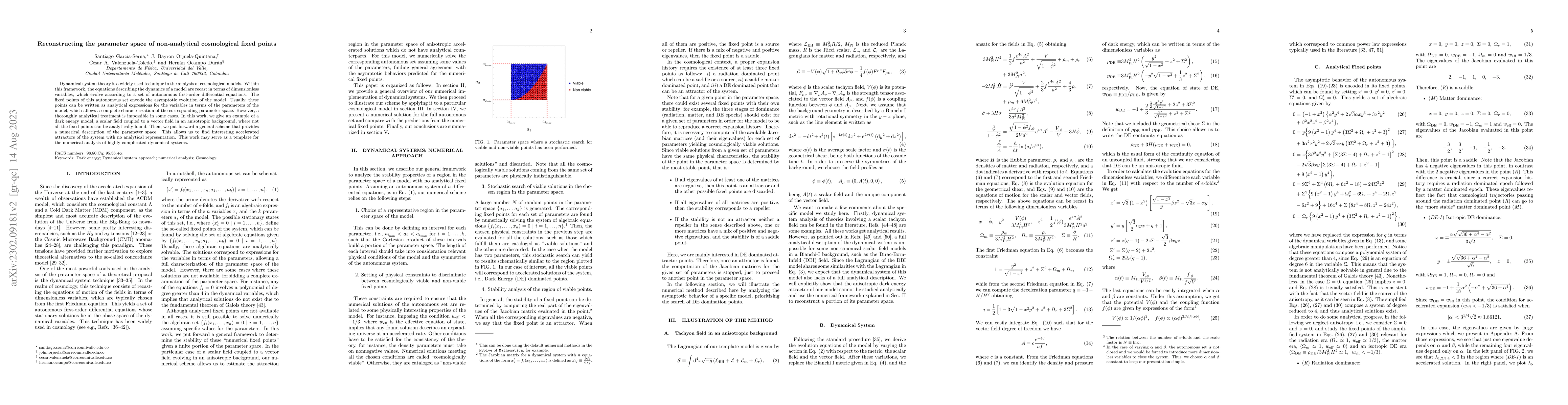 Thumbnail for Reconstructing the parameter space of non-analytical cosmological fixed
  points