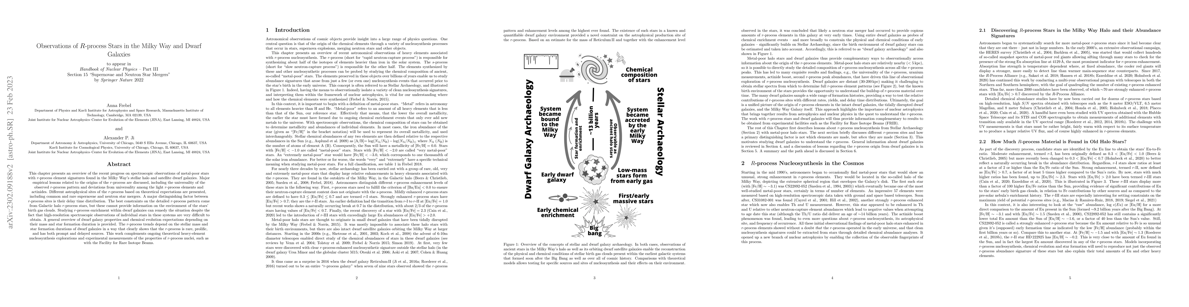 Thumbnail for Observations of R-Process Stars in the Milky Way and Dwarf Galaxies