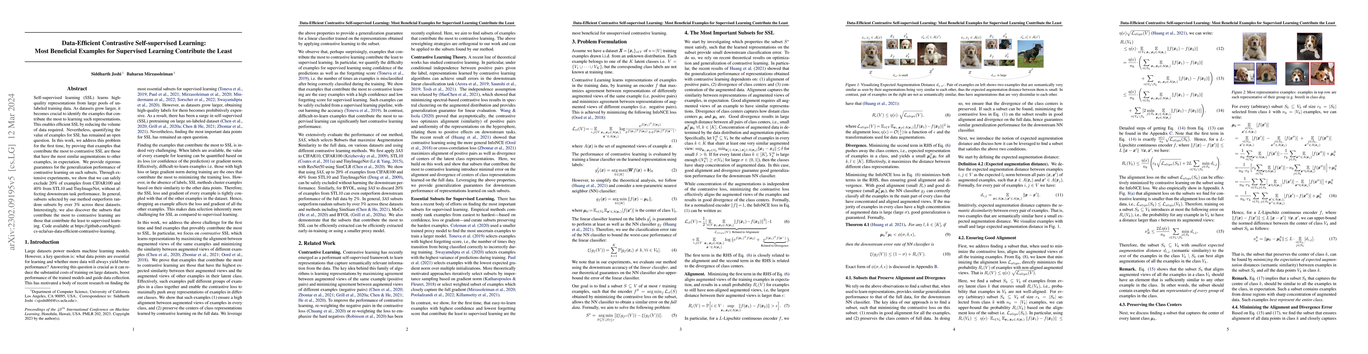 Thumbnail for Data-Efficient Contrastive Self-supervised Learning: Most Beneficial
  Examples for Supervised Learning Contribute the Least