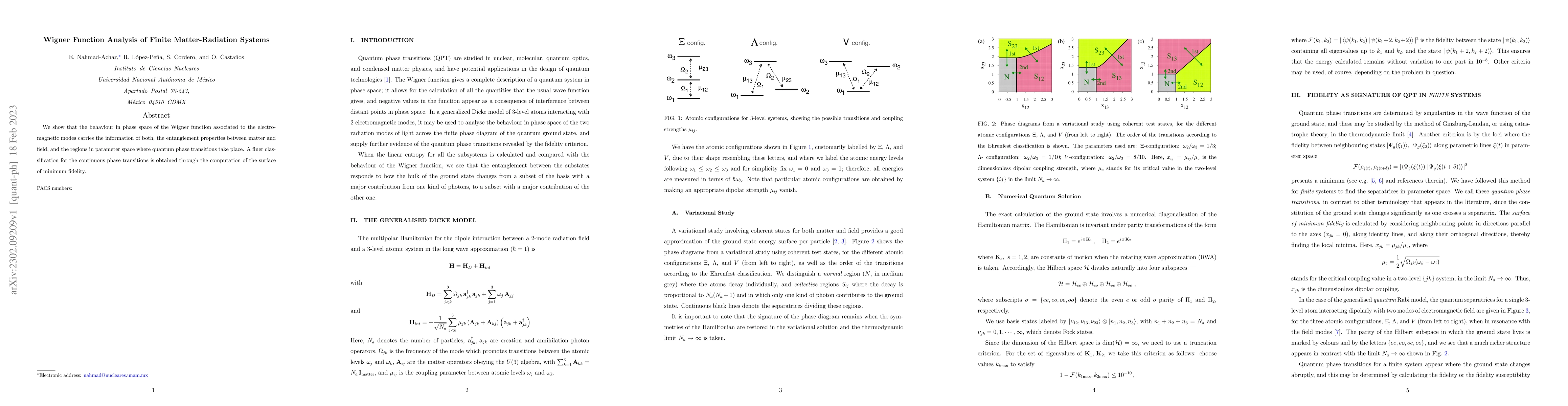 Thumbnail for Wigner Function Analysis of Finite Matter-Radiation Systems