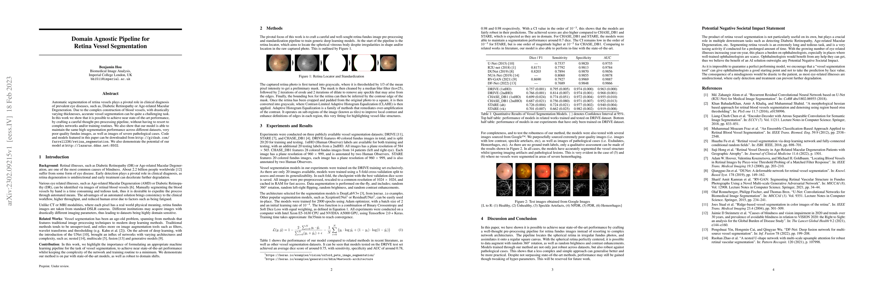 Thumbnail for Domain Agnostic Pipeline for Retina Vessel Segmentation