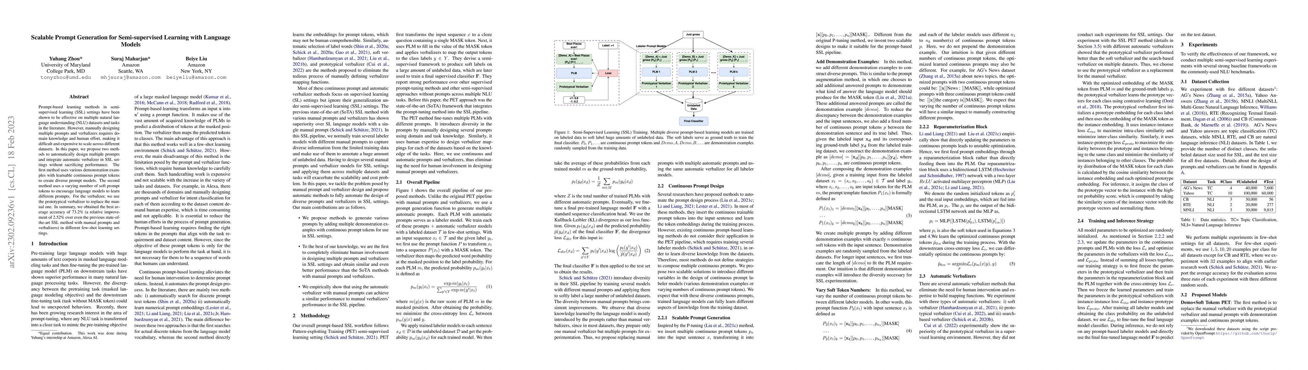 Thumbnail for Scalable Prompt Generation for Semi-supervised Learning with Language
  Models