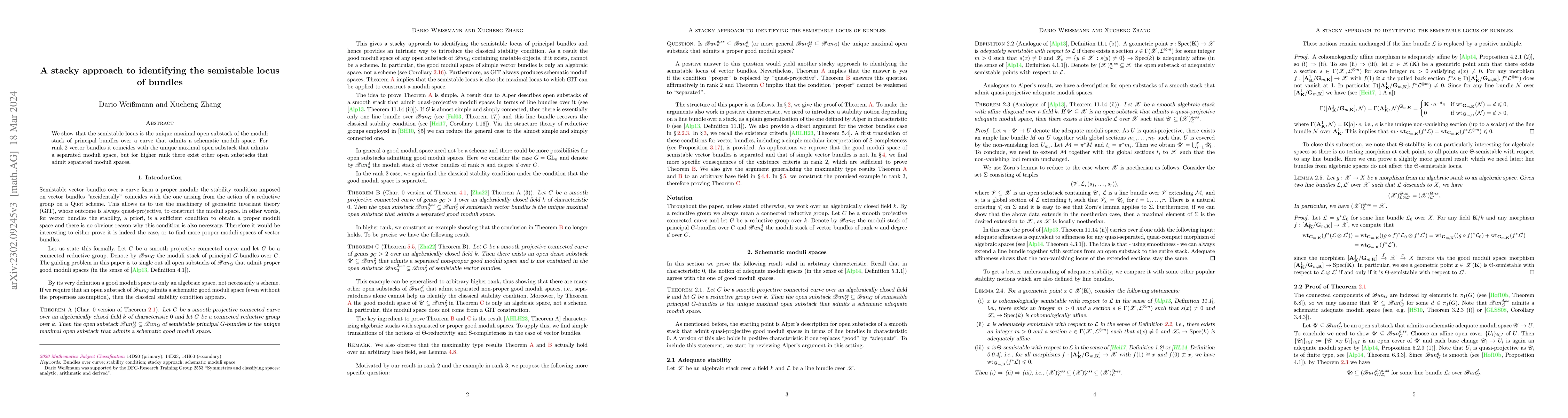 Thumbnail for A stacky approach to identifying the semistable locus of bundles