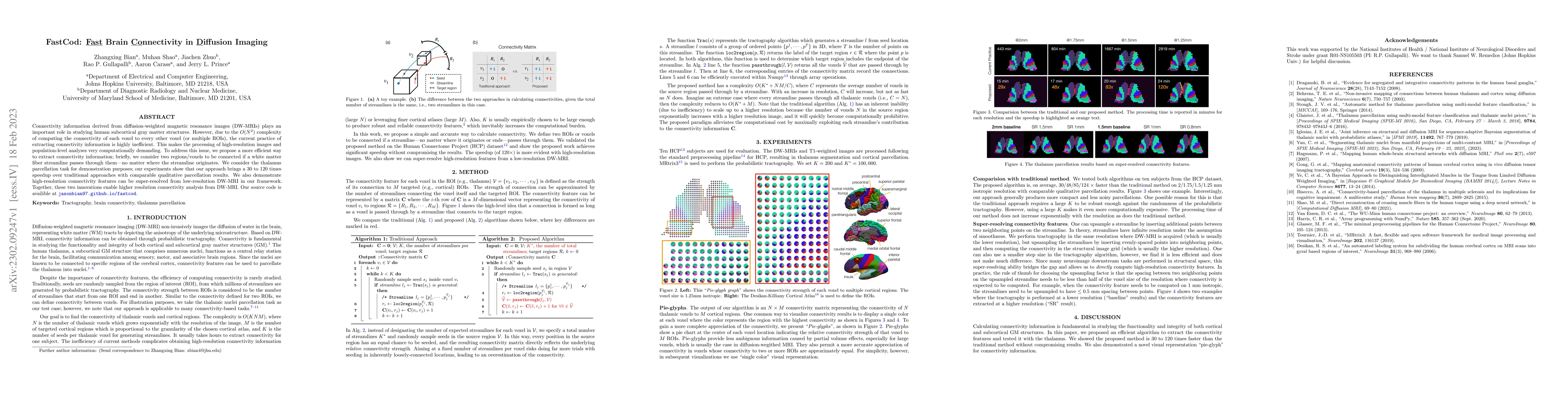 Thumbnail for FastCod: Fast Brain Connectivity in Diffusion Imaging