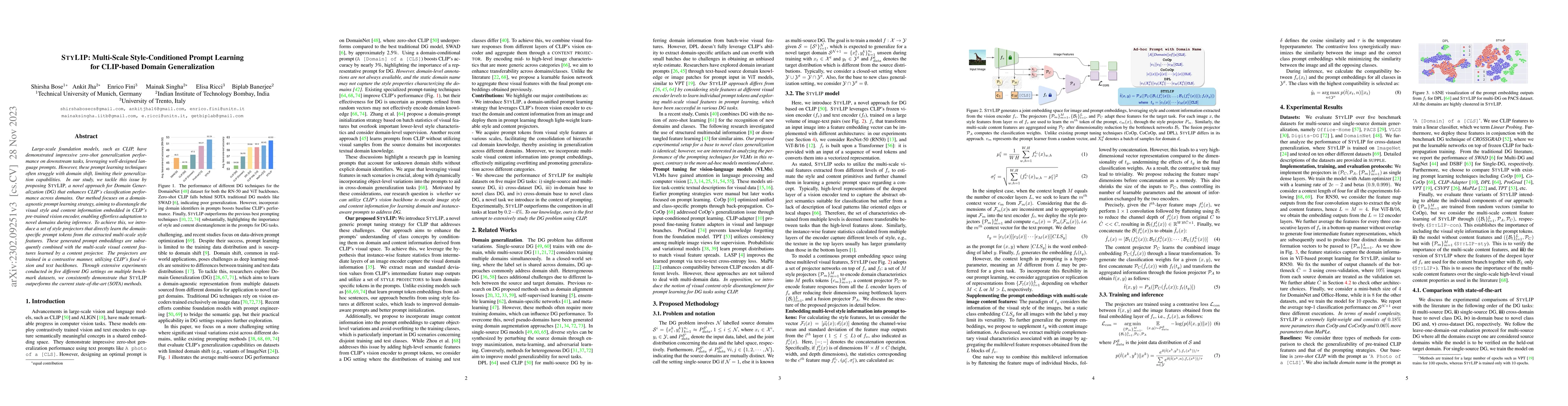 Thumbnail for StyLIP: Multi-Scale Style-Conditioned Prompt Learning for CLIP-based
  Domain Generalization