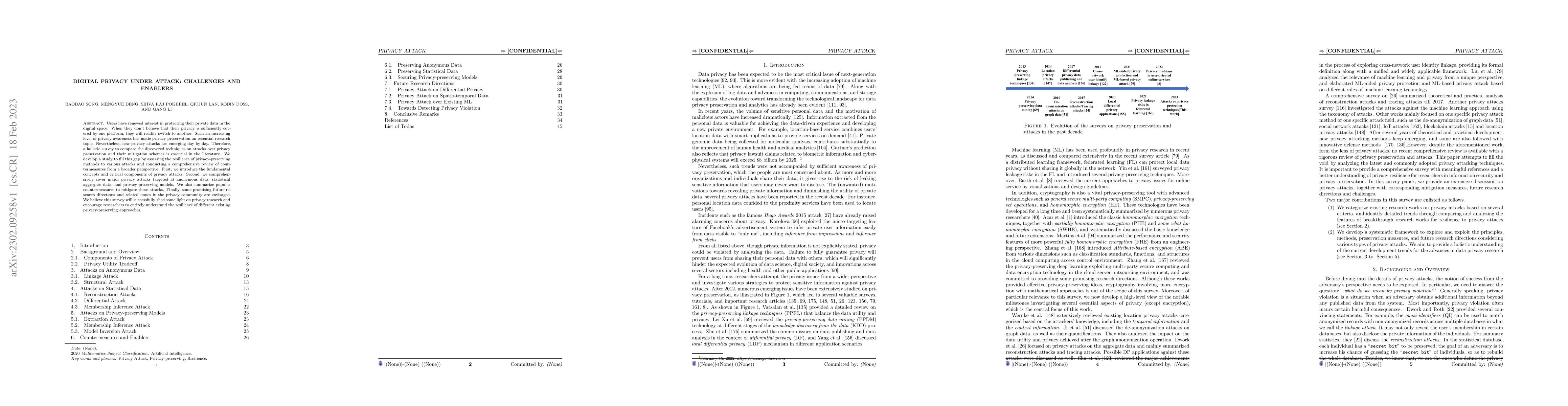 Thumbnail for Digital Privacy Under Attack: Challenges and Enablers