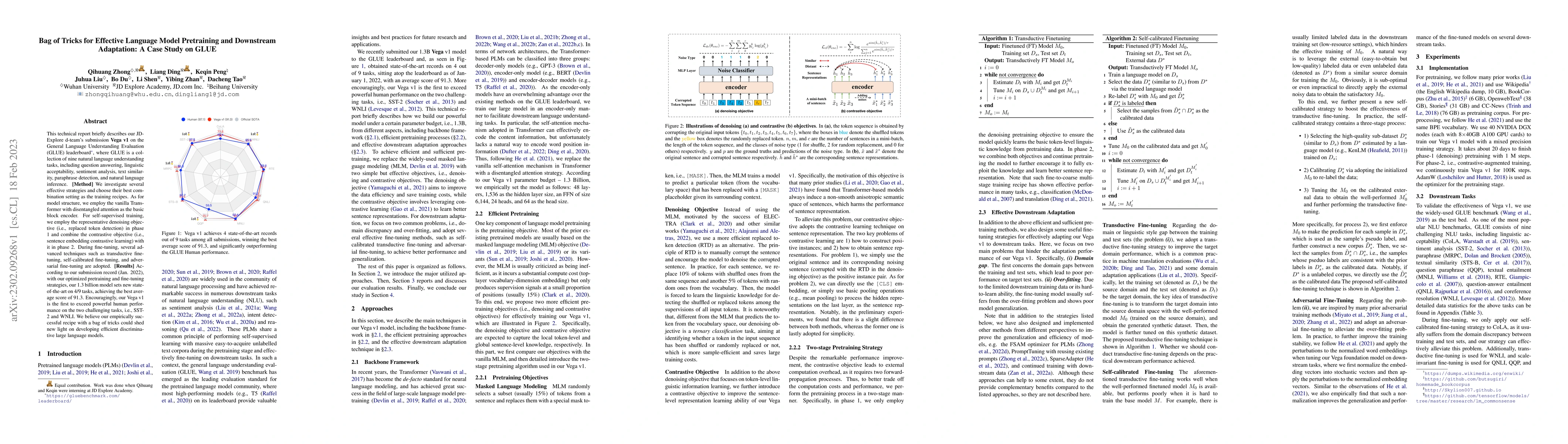 Thumbnail for Bag of Tricks for Effective Language Model Pretraining and Downstream
  Adaptation: A Case Study on GLUE