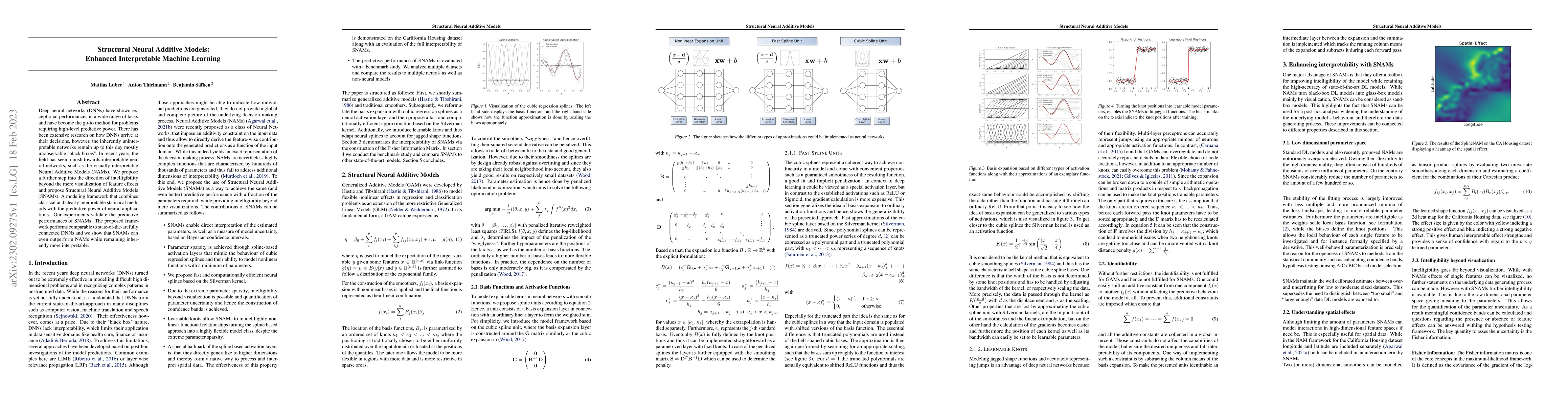 Thumbnail for Structural Neural Additive Models: Enhanced Interpretable Machine
  Learning