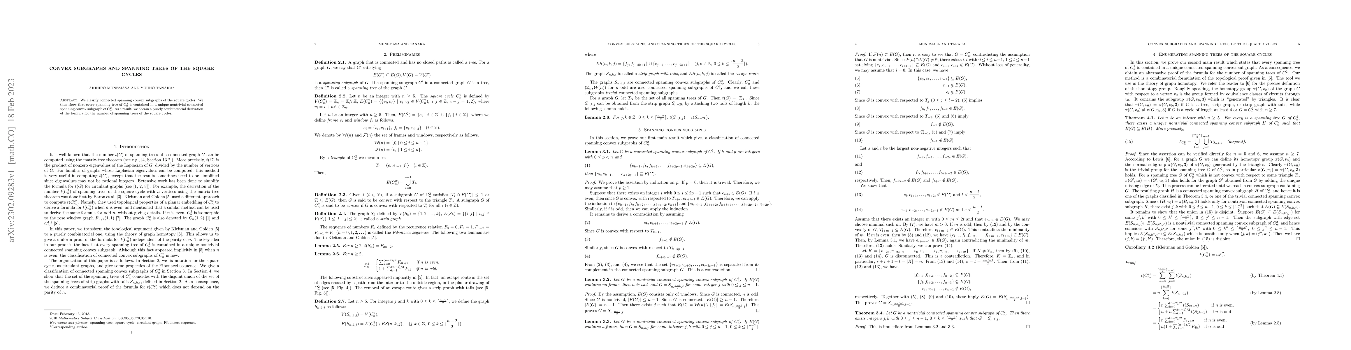 Thumbnail for Convex subgraphs and spanning trees of the square cycles